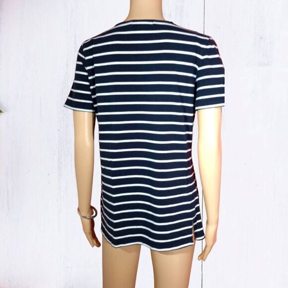 MICHAEL, Michael Kors blue , white with golden accents tee shirt - Picture 2 of 7